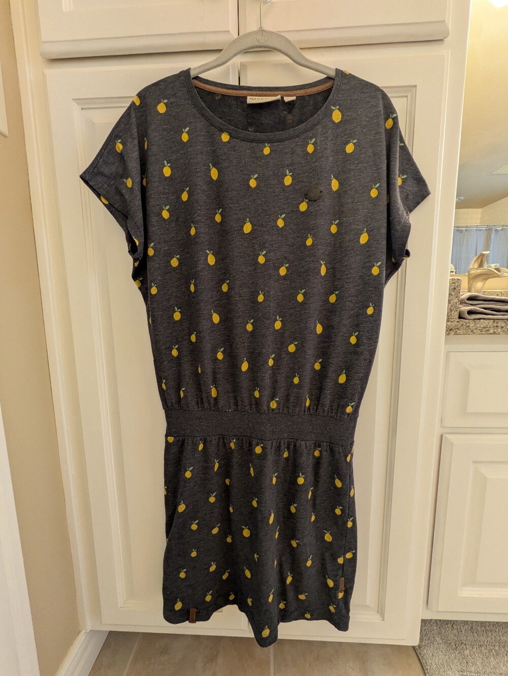 Naketano Brave New Word Lemon Print Dress S